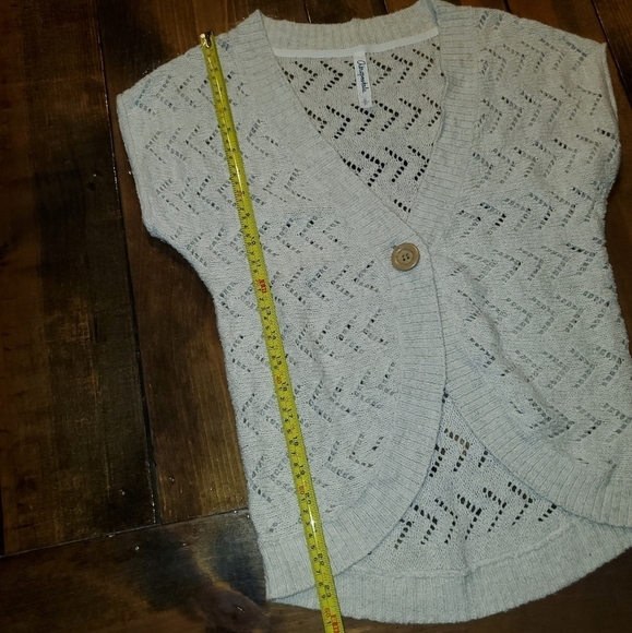 Aeropostale small knit cardigan short sleeve one button - Picture 8 of 10